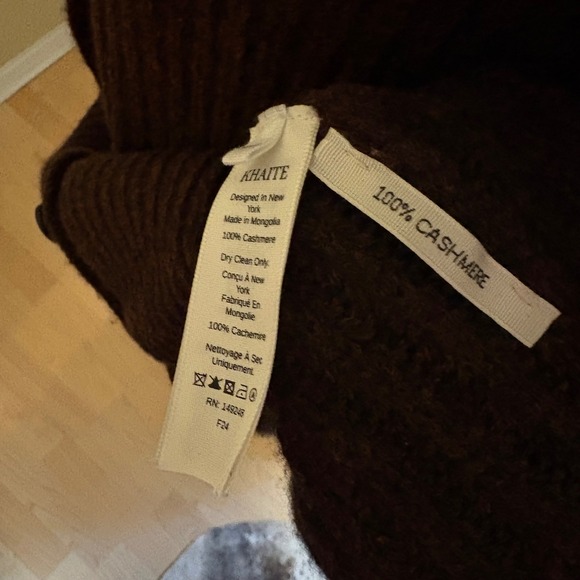 KHAITE 100% Jina Women Cardigan Ribbed Chunky Knit Size XS - Picture 8 of 13